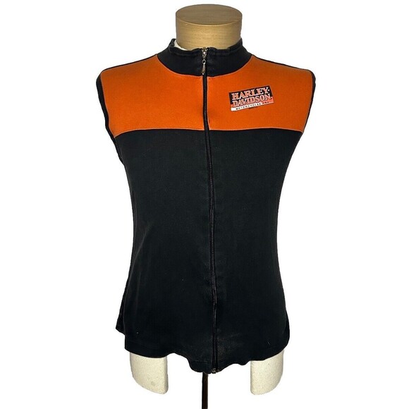 Vintage Y2K Harley Davidson Zip Up Vest - Picture 1 of 6